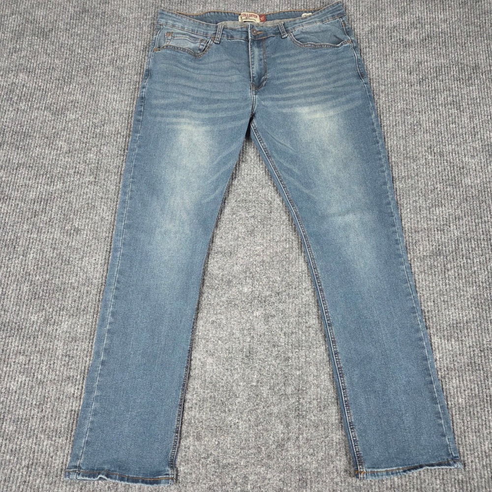 Hudson‎ & Barrow NYC Slim Stretch Jeans Mens 36x32 Medium Wash Denim Pants